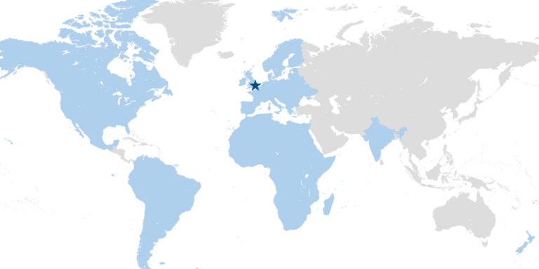 World map for ISF podcast with talkbox productions